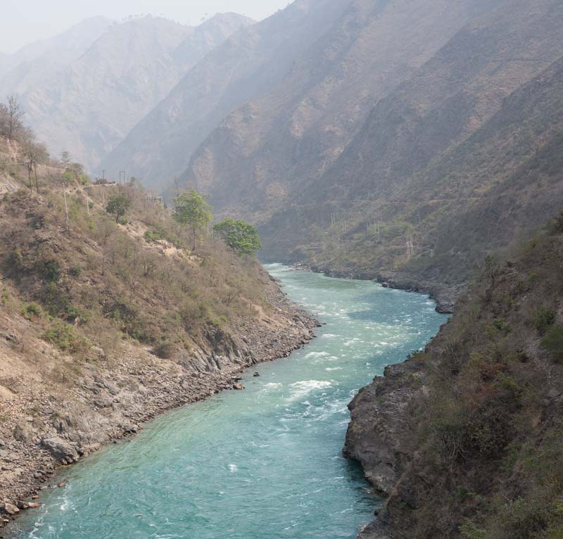 River Bhagirathi at Devaprayag in district Tehri Garhwal, Uttarakhand